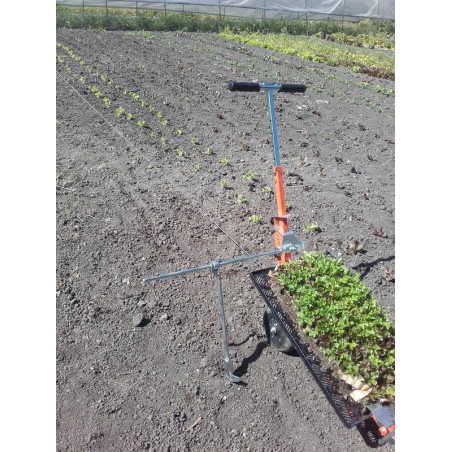 Distance row marker for Paperpot transplanter