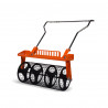 Plastic mulch hole puncher/seedbed roller