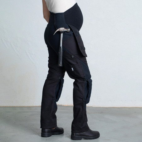 Female maternity work trousers, long, model ROSEMARI, black - Professional  clothing - N002567 - Terrateck