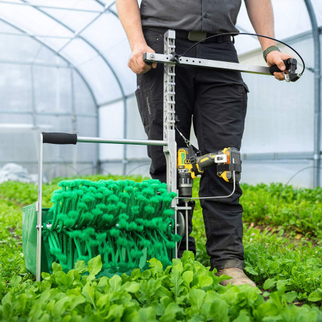 Handle extension for electric mesclun harvester