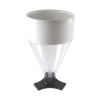 Large capacity 100mm rain gauge with base and debris filter.