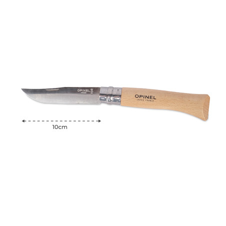 Couteau Opinel Tradition Classique Inox N.10, manche en hetre verni