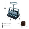 One-handed soil block press for 20 blocks of 17 mm.