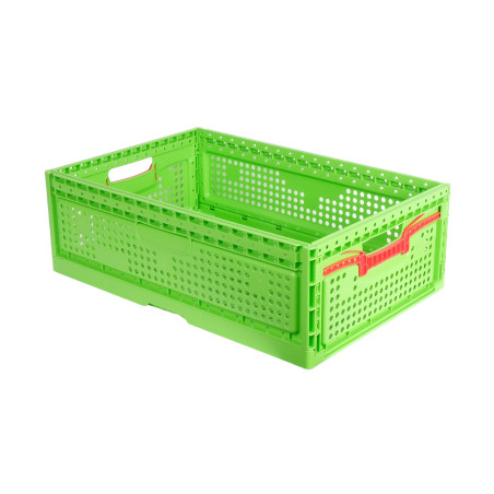 Folding crate 60x40x20 with perforated bottom and sides, vol. 39lt