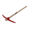 Pickaxe with oval eye, 55mm wide blade, 2.5kg (with 90cm wooden handle)