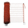 Electric fence net, double pointed stake 106cm x 50m, orange