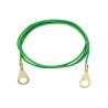 Ground connection cable, green, 100cm, with 2 M8 ring terminals