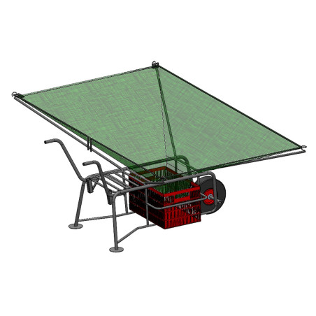 Erntewagen für Oliven für Kiste 60x40H30cm - Farbe Grau