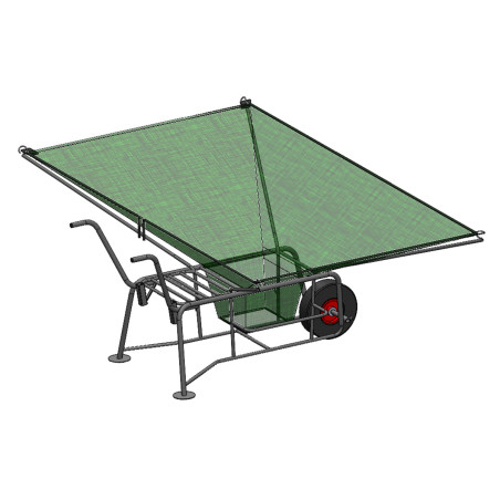 Harvest cart for olives for a 60x40H30cm crate - grey color