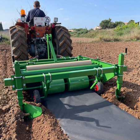 Natural biodegradable paper mulch with black side - 300m roll