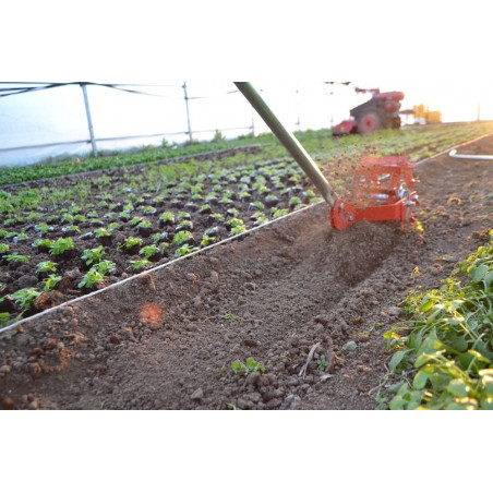 Single-wheel market gardening weeder